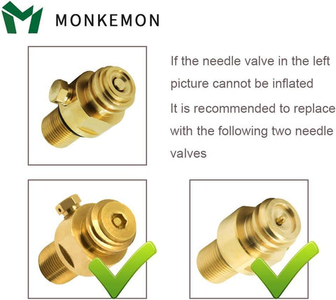 Stainless steel braided hose for durable, high-pressure CO2 transfer.