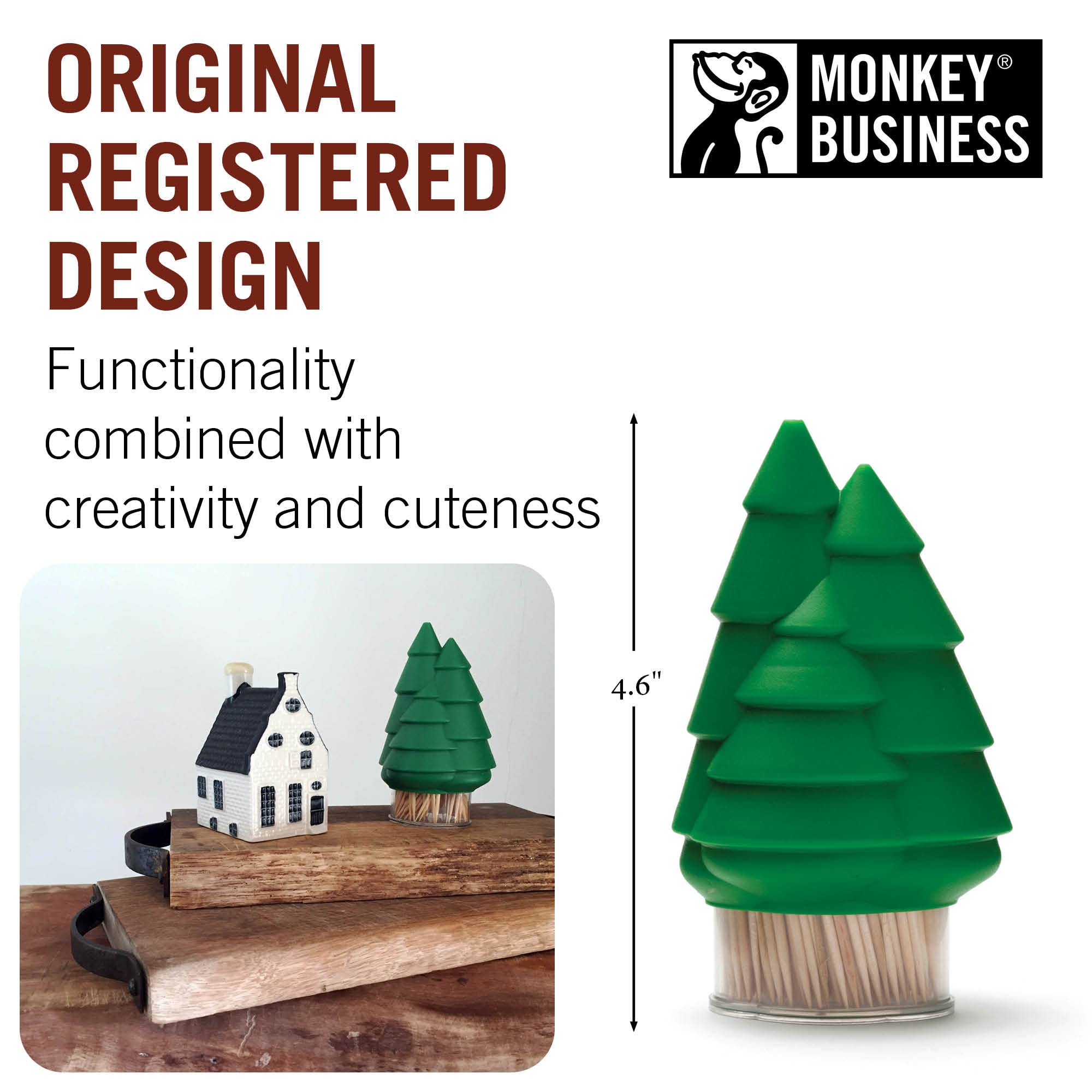 Monkey Business Forest compact gadget enhances table setup for canapes and meals.