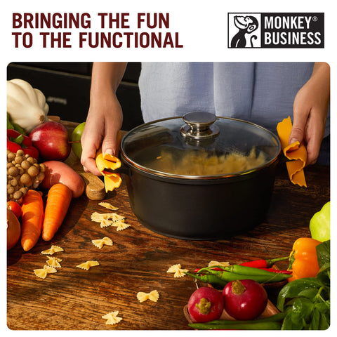 Pasta-inspired gadget from Monkey Business brings fun to cooking.