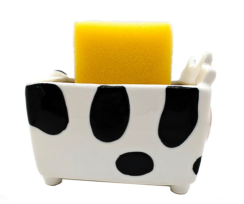 MONMOB gift-ready cow sponge holder ideal kitchen gift for women