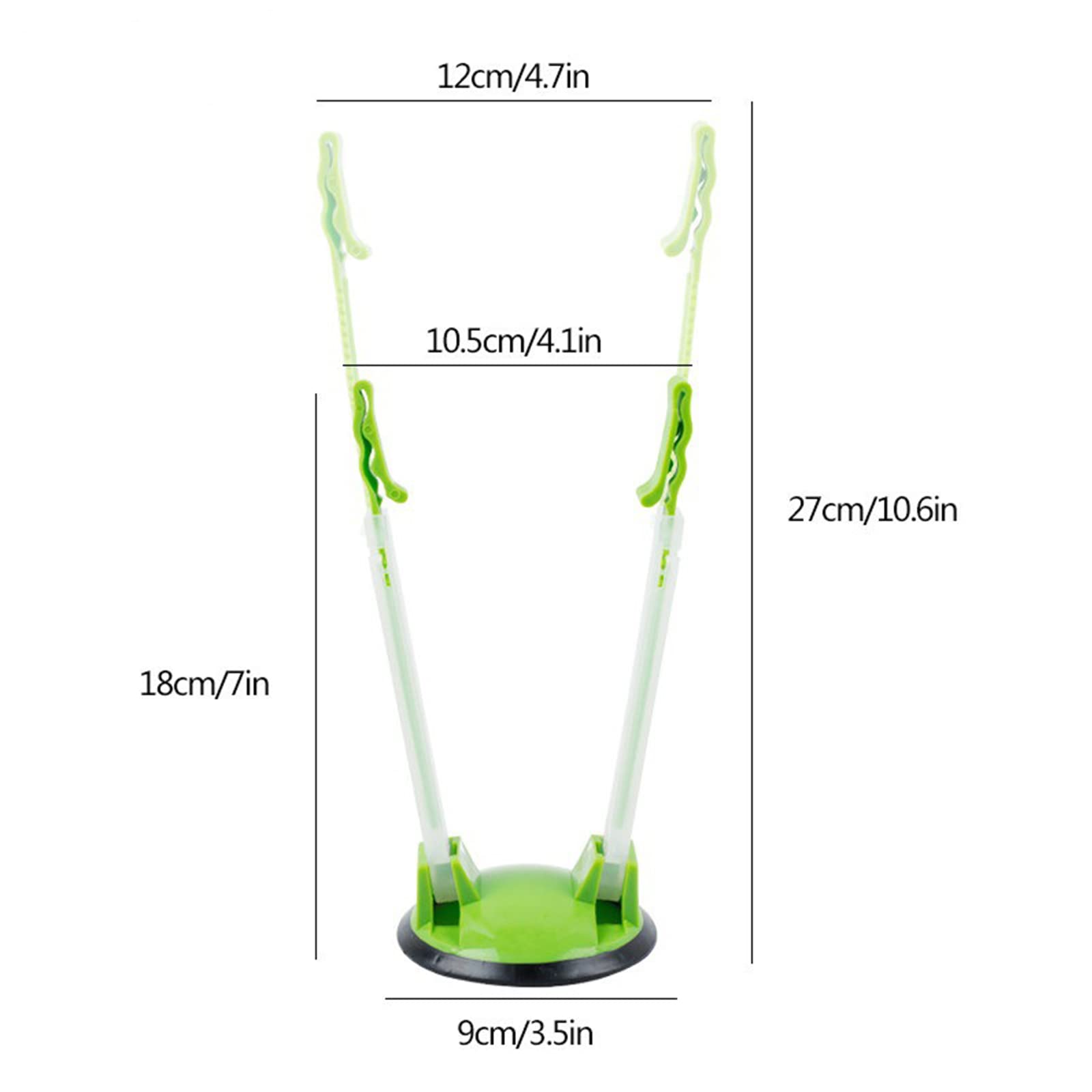 MONOTONOUS Baggy Rack clip secures bags to prevent spills during filling.