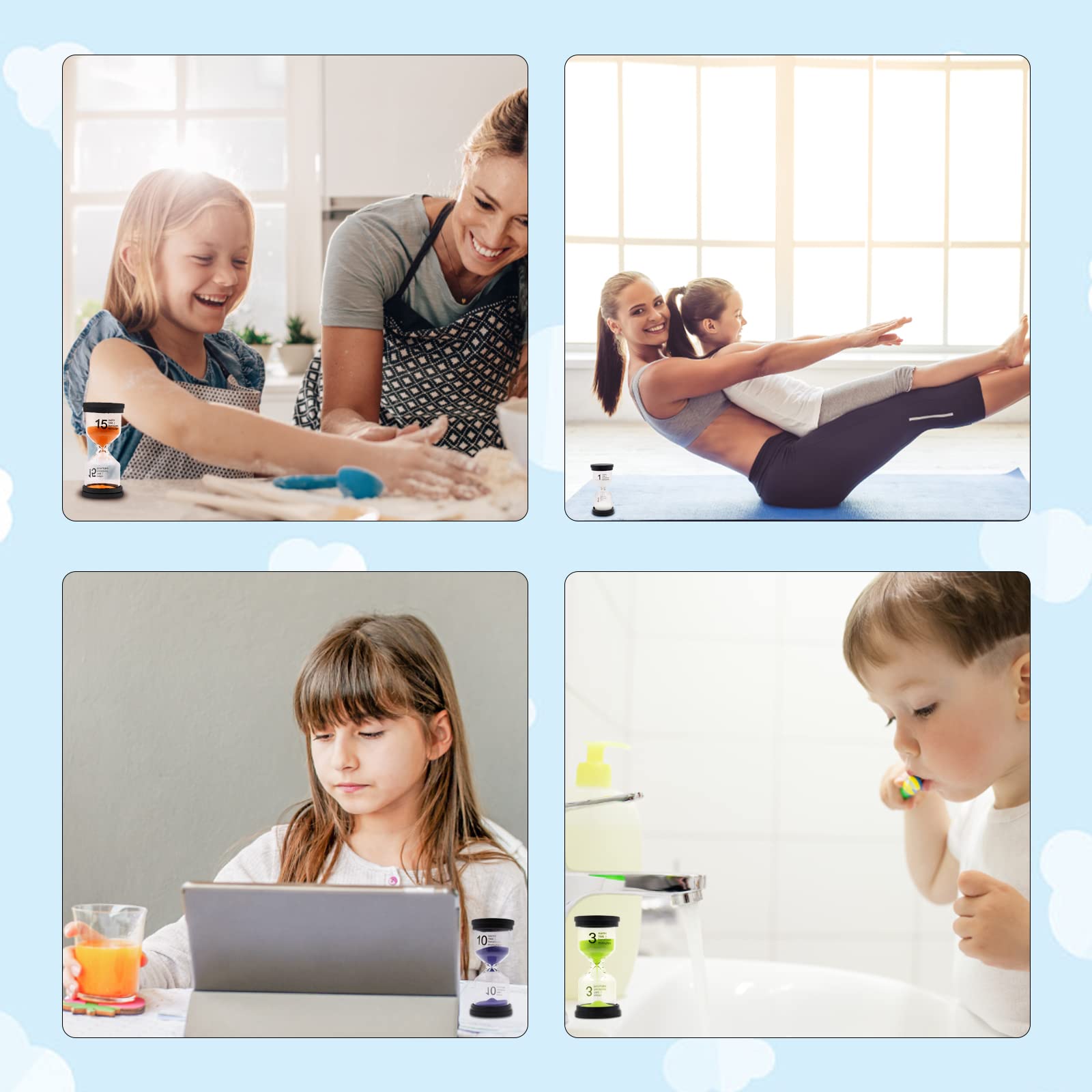Monsin sand timer 15-minute adds color to collaborative classroom games.