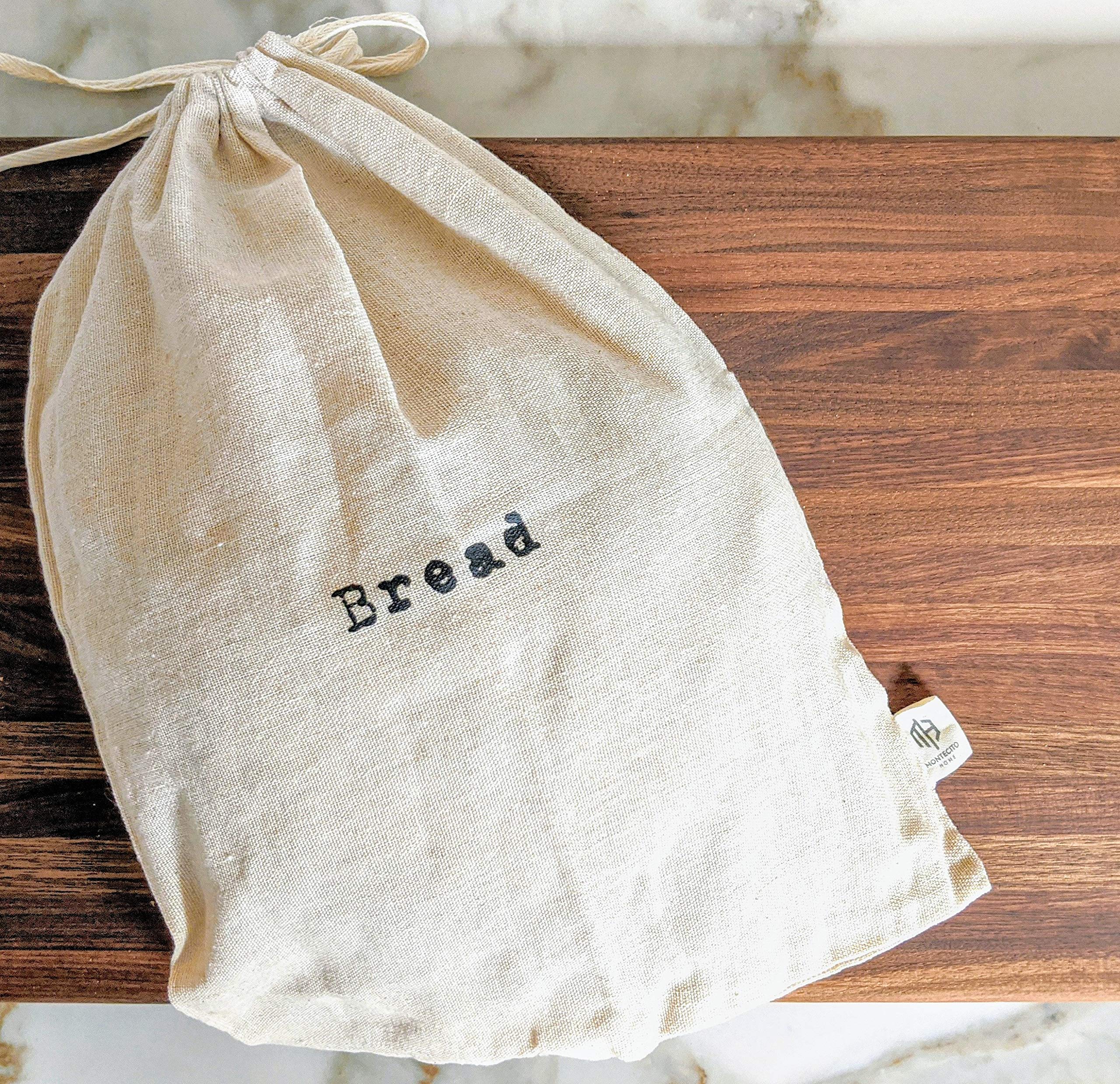 Montecito Home boule bread bags black highlight elegant storage and loaf protection.