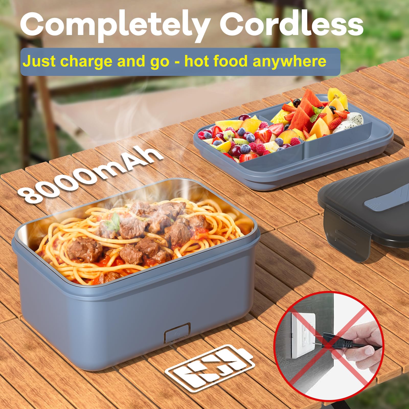 Monteka 1-8l capacity lunch box ready for bigger meals on the go