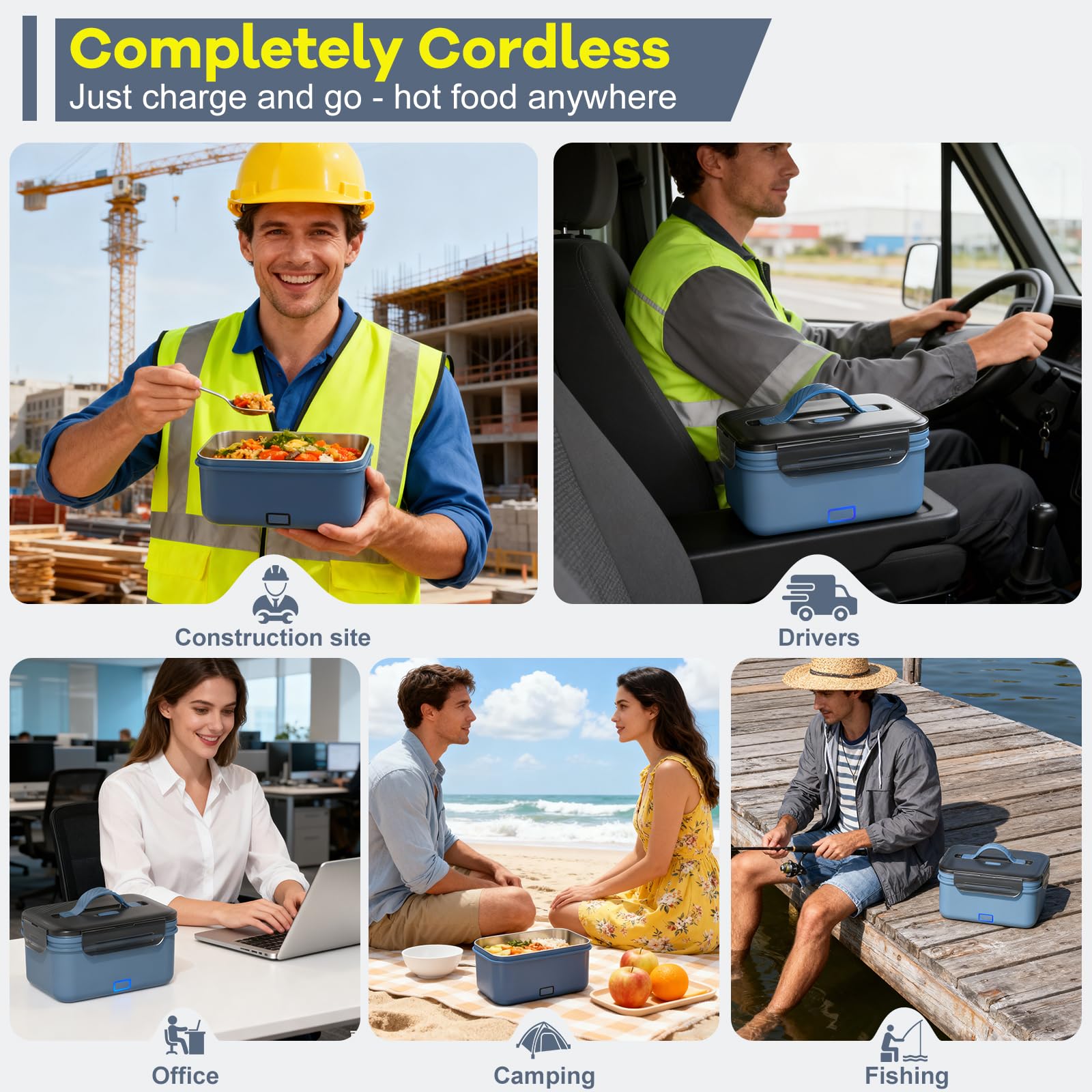 Monteka cordless lunch box steam-hole cover ensures safe venting while heating