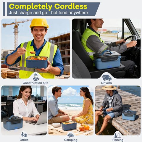 Monteka cordless lunch box steam-hole cover ensures safe venting while heating