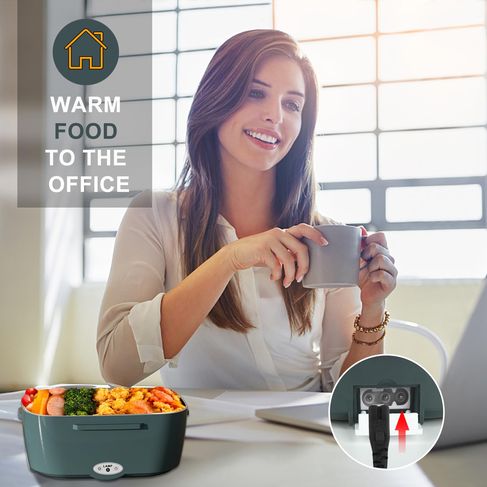 Inner 304 stainless steel tank resists odors and cleans easily.