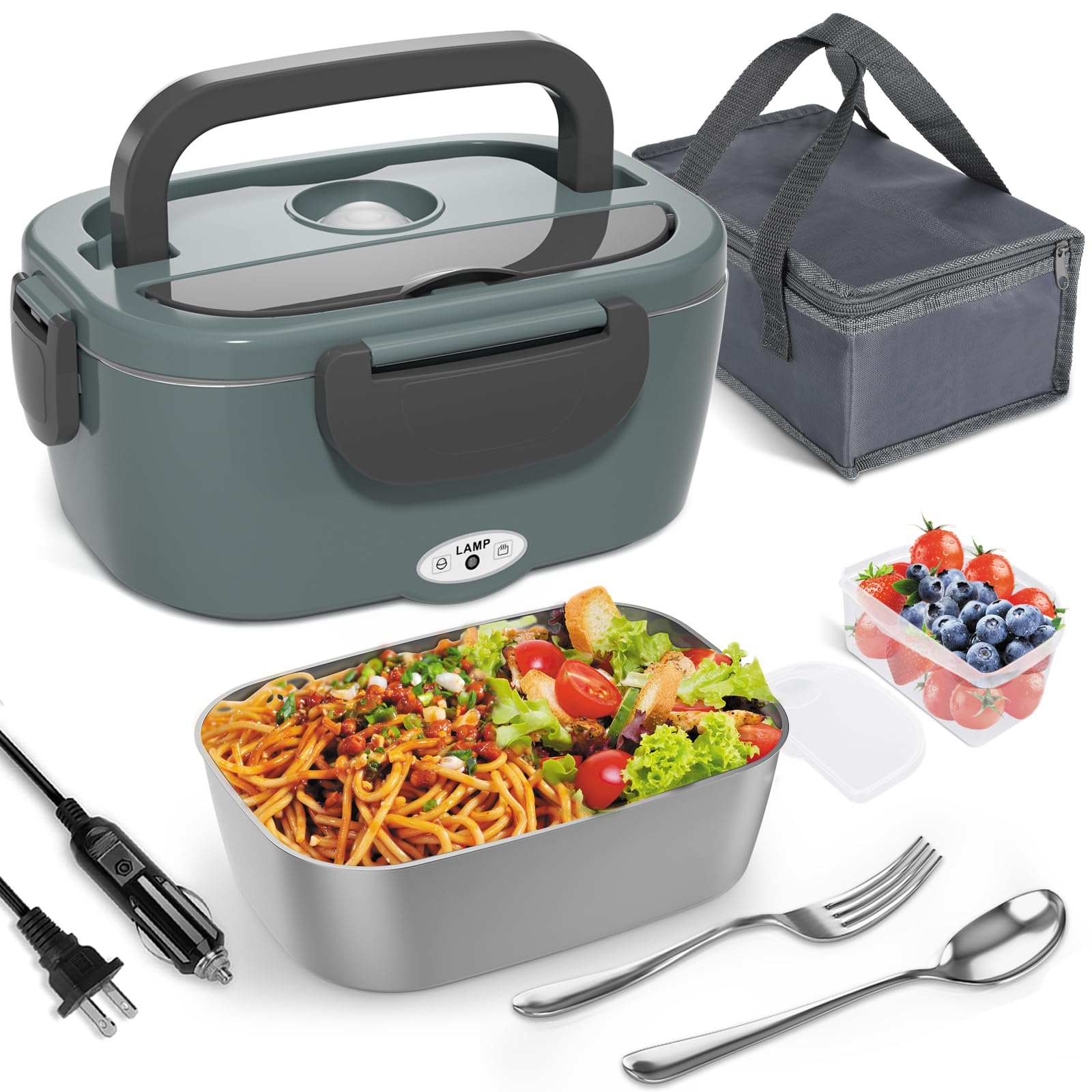 Monteka electric lunch box with visible outer shell for easy, mess-free meals on the go
