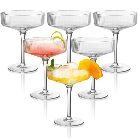 Montex coupe glasses 10oz spotlighting versatile servings for cocktails and champagne