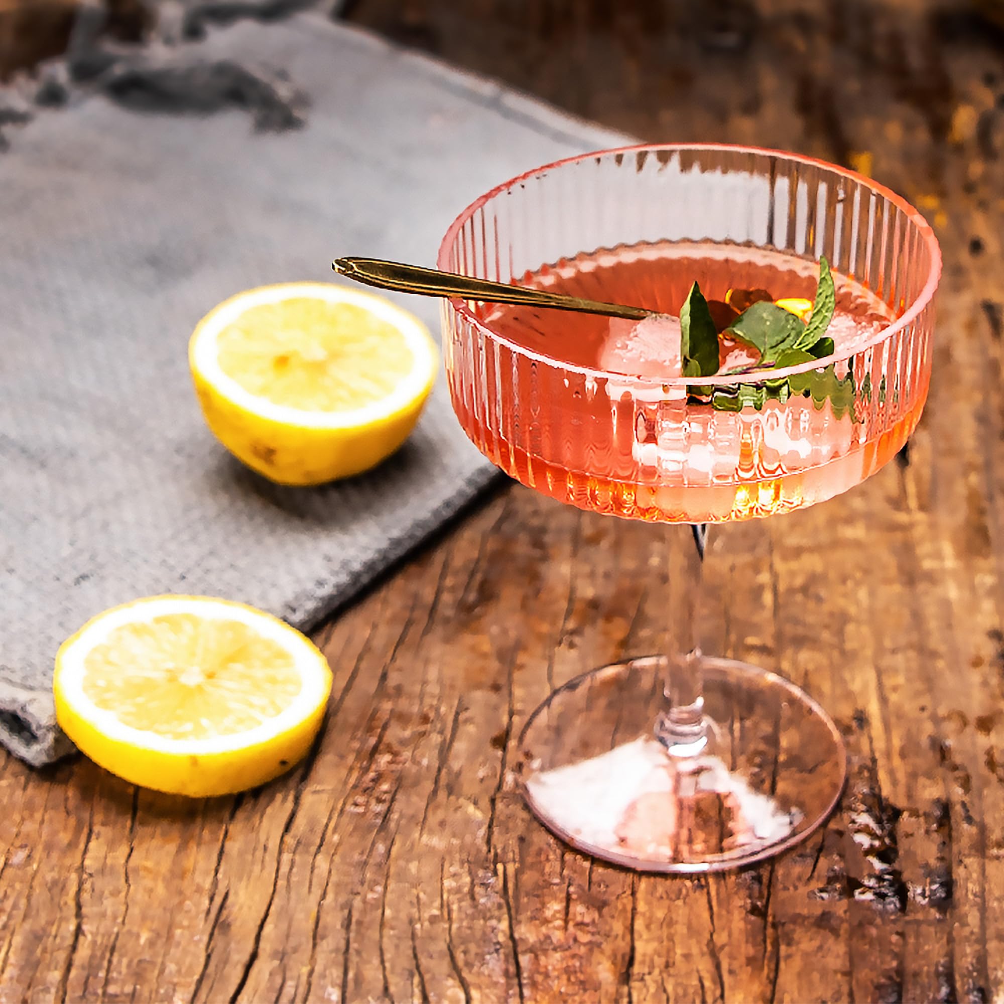 Montex martini glasses with crystal clarity ideal for refined cocktail service