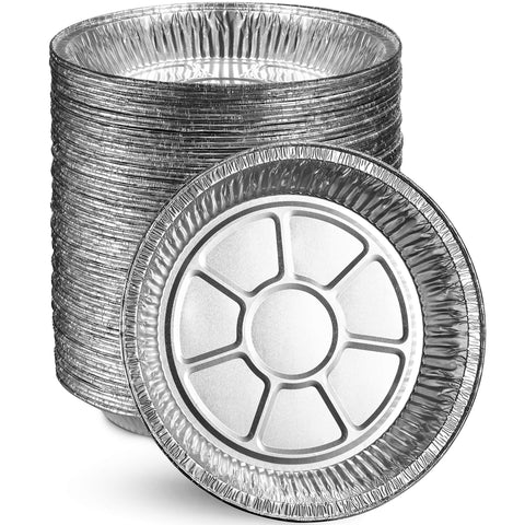 MontoPack 9-inch aluminum pie pan front view, ideal for baking