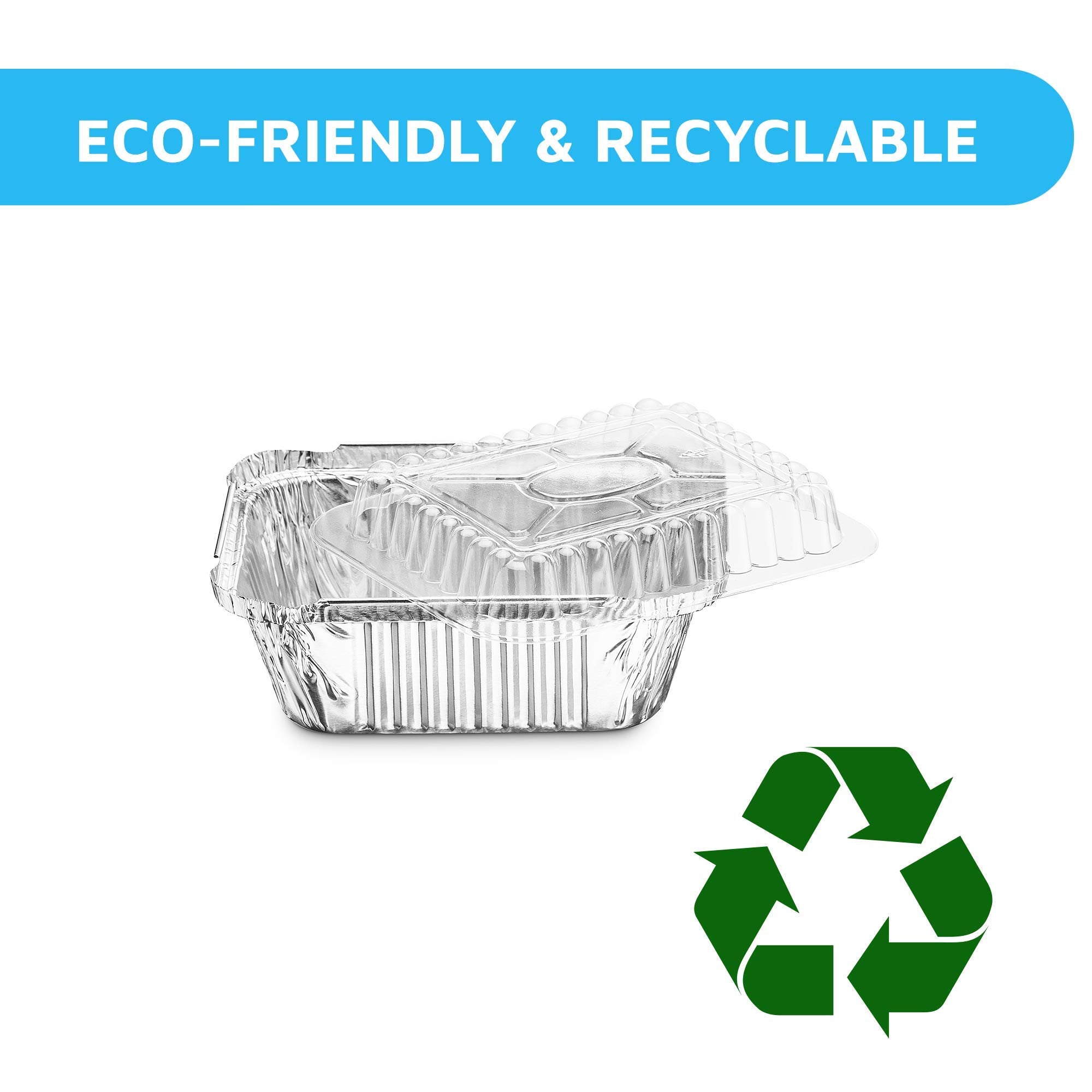 MontoPack recyclable aluminum pans highlighting eco-friendly and durable construction.