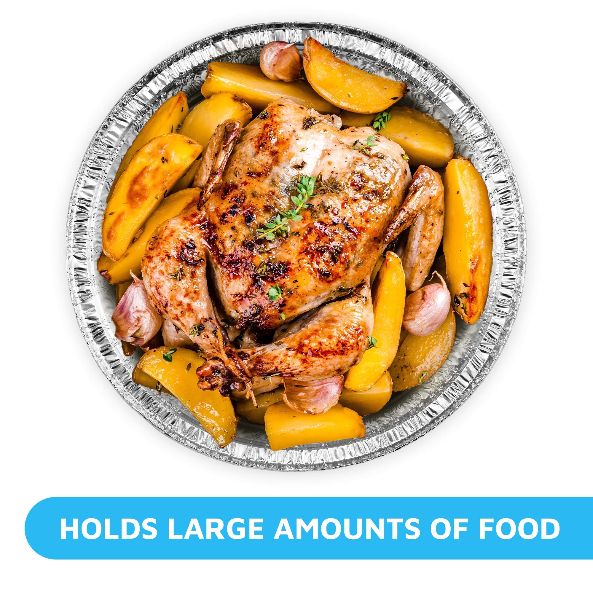 MontoPack sturdy aluminum construction offers durable disposable serving options.