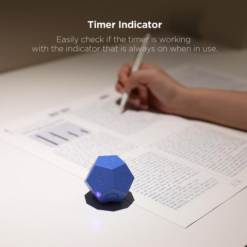 Mooas Dodecagon Time Ball blue pomodoro mode for focused work blocks