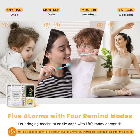 Mooking 5-in-1 timer alarms enable Pomodoro study cycles.