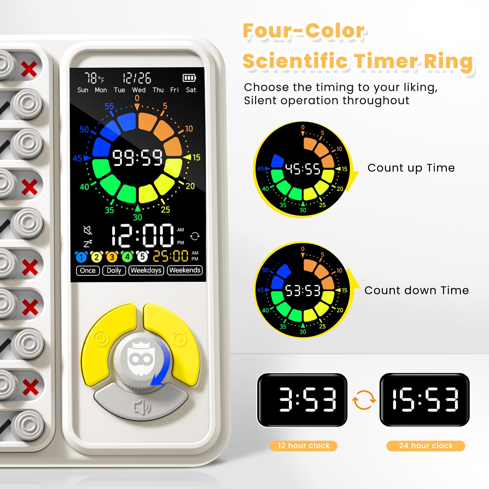 Mooking 5-in-1 visual timer with chore chart setup supports routines.