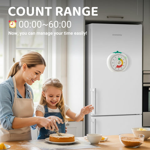 Mooking Visual Timer 60-minute countdown aids pacing during tasks.