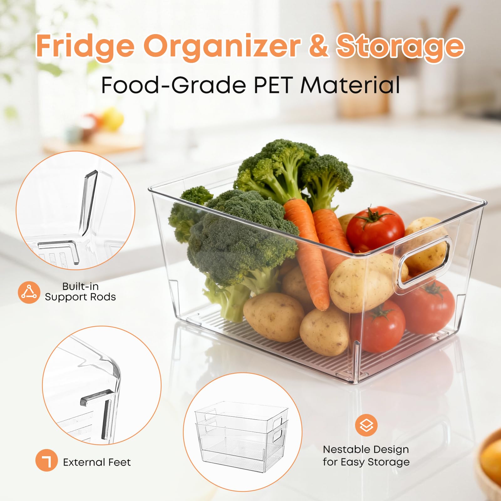 Moonedge large clear bin office organization helps paperwork and supplies stay visible.