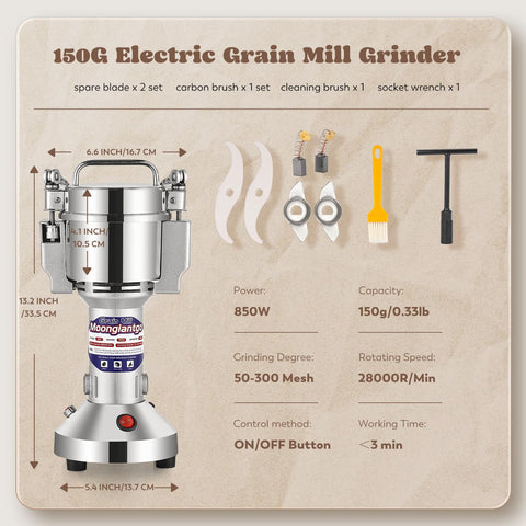 Moongiantgo grain mill grinder cleaning brush for easy maintenance.
