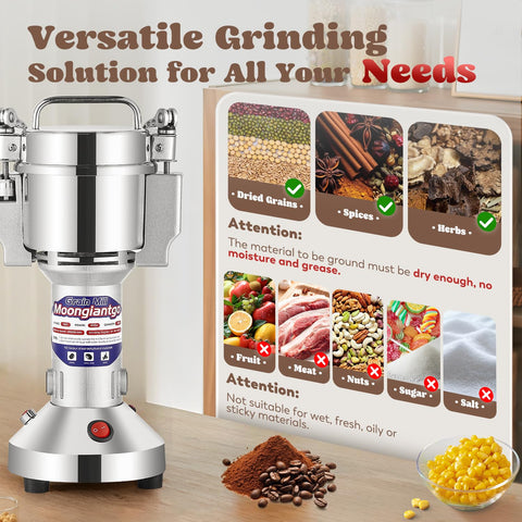 Moongiantgo grain mill grinder safety buckles protect users during grinding.