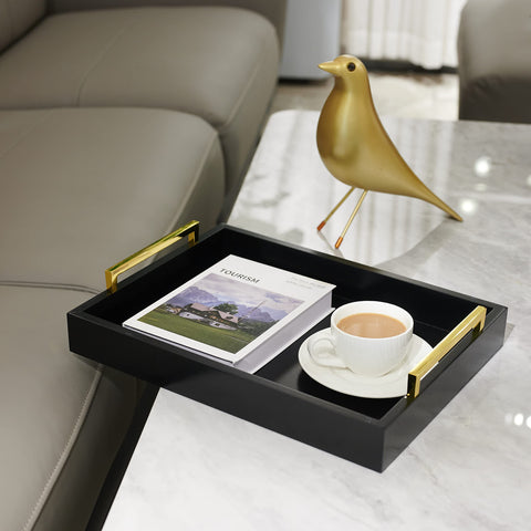 Moonlit Pond tray with raised edge helps prevent spills