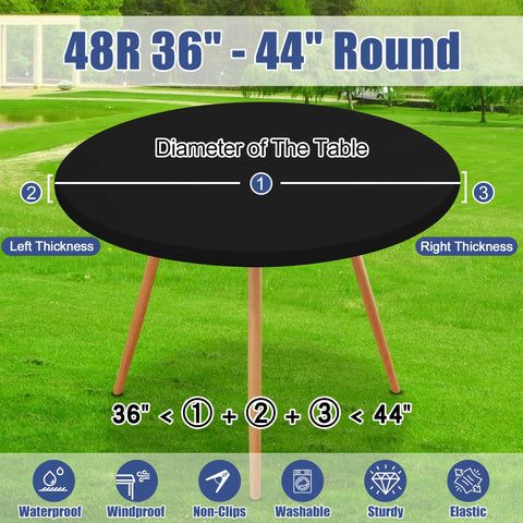 Camping table setup using Moosfor waterproof tablecloth.