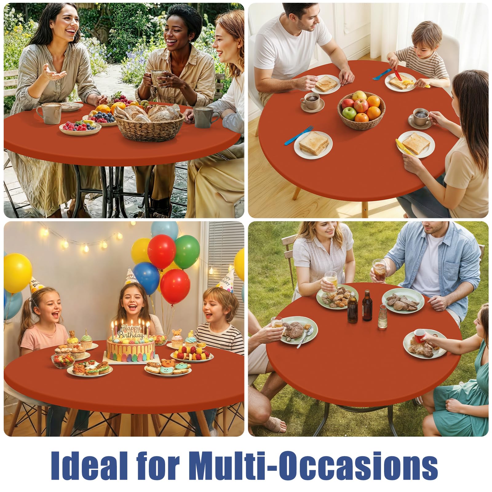 Moosfor easy-care tablecloth supports fast cleanup and reuse.