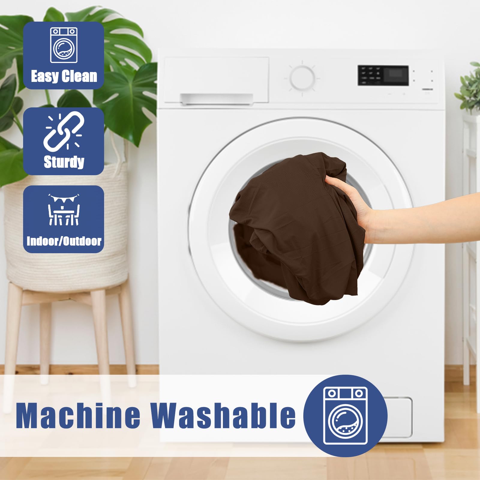 Moosfor round tablecloth perfect for picnics and outdoor meals.