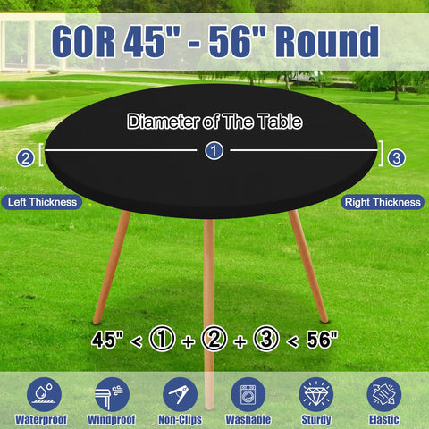 Moosfor Two-pack Round Spandex Tablecloth offers value and reusable use