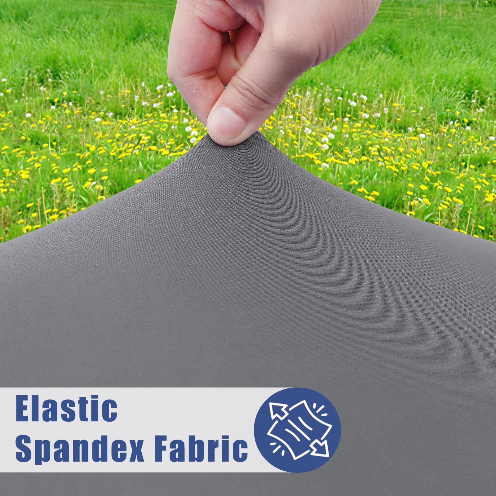 Moosfor wrap around elastic edge enables windproof setup for outdoor dining