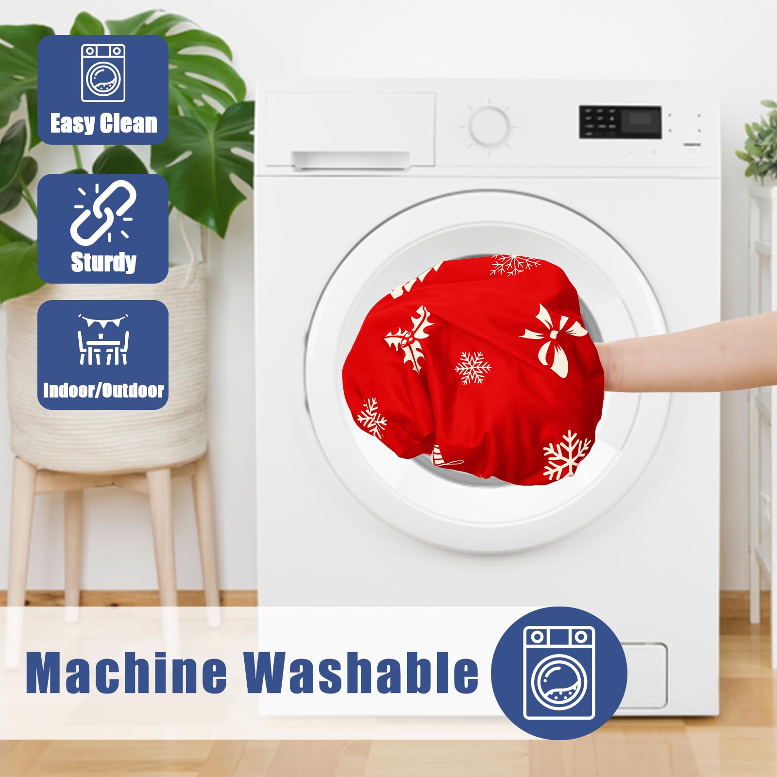 Moosfor Spandex tablecloth suited for outdoor patio dining with secure fit.