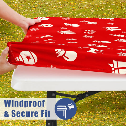 Moosfor Spandex tablecloth demonstrates waterproof beads that repel spills.