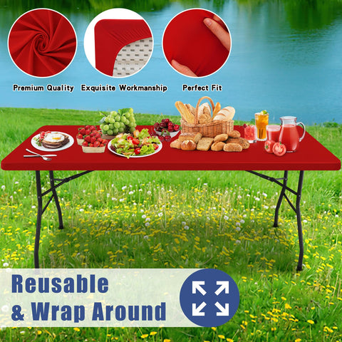 Moosfor Spandex 6ft tablecloth outdoors ideal for picnics