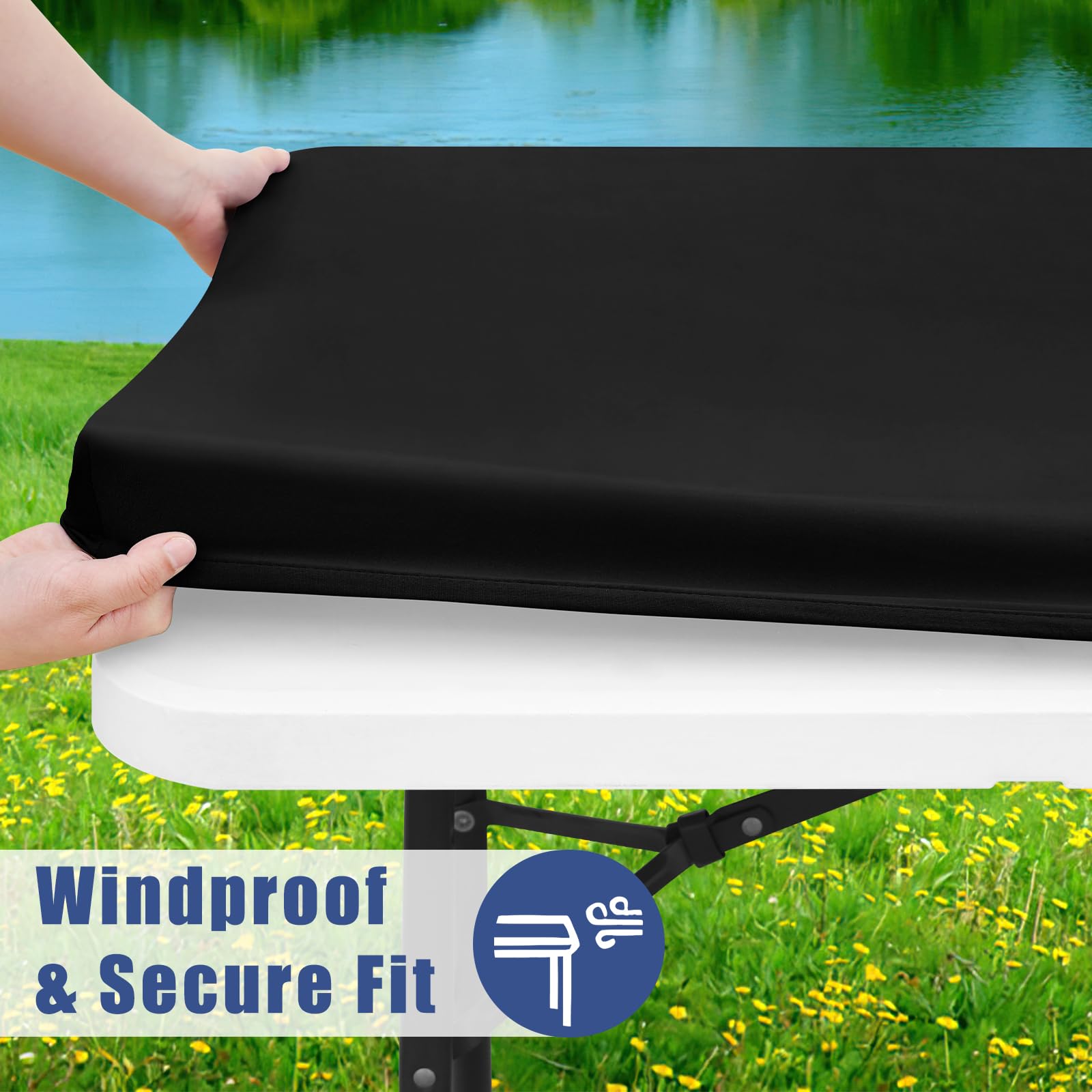 Moosfor tablecloth waterproof-beads beads water for easy cleanup after meals.