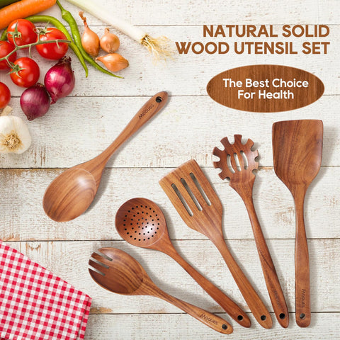 Mooues teak set delivers durable, long-lasting kitchen tools.