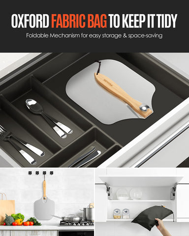 Mooues aluminum surface promotes rust resistance and easy sliding of dough