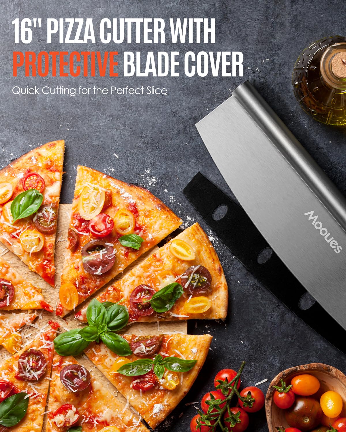 Mooues pizza peel with storage bag demonstrates ready to store setup