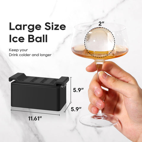 Mooues BPA-free silicone ice ball mold for safe, durable ice.