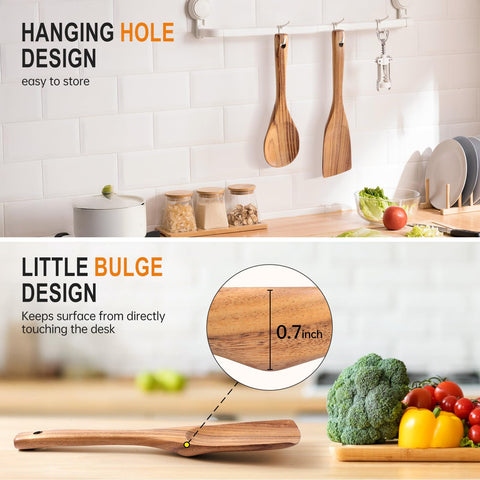 Mooues teak wood spoons whole teak wood construction ensures durability