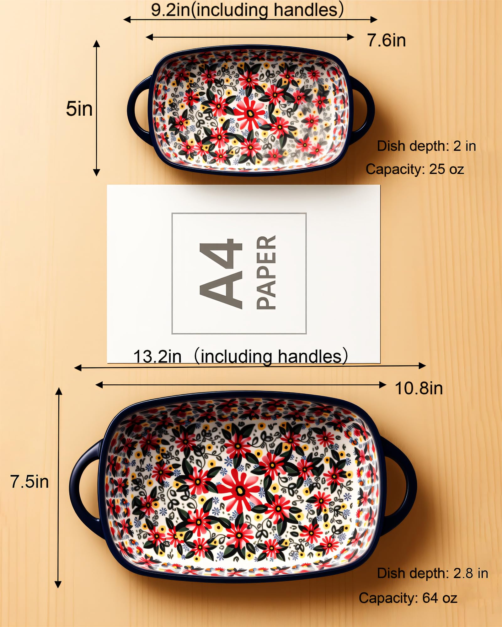 Moqidadii casserole dishes shown ready for oven use and everyday cooking