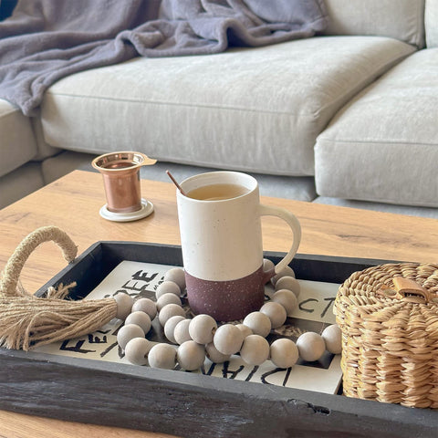 MORA Ceramics rustic matte glaze garnet finish enhances cozy tea moments