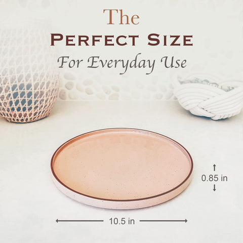 MORA 10.5-inch flat plate showing sleek neutral tone for versatile dining