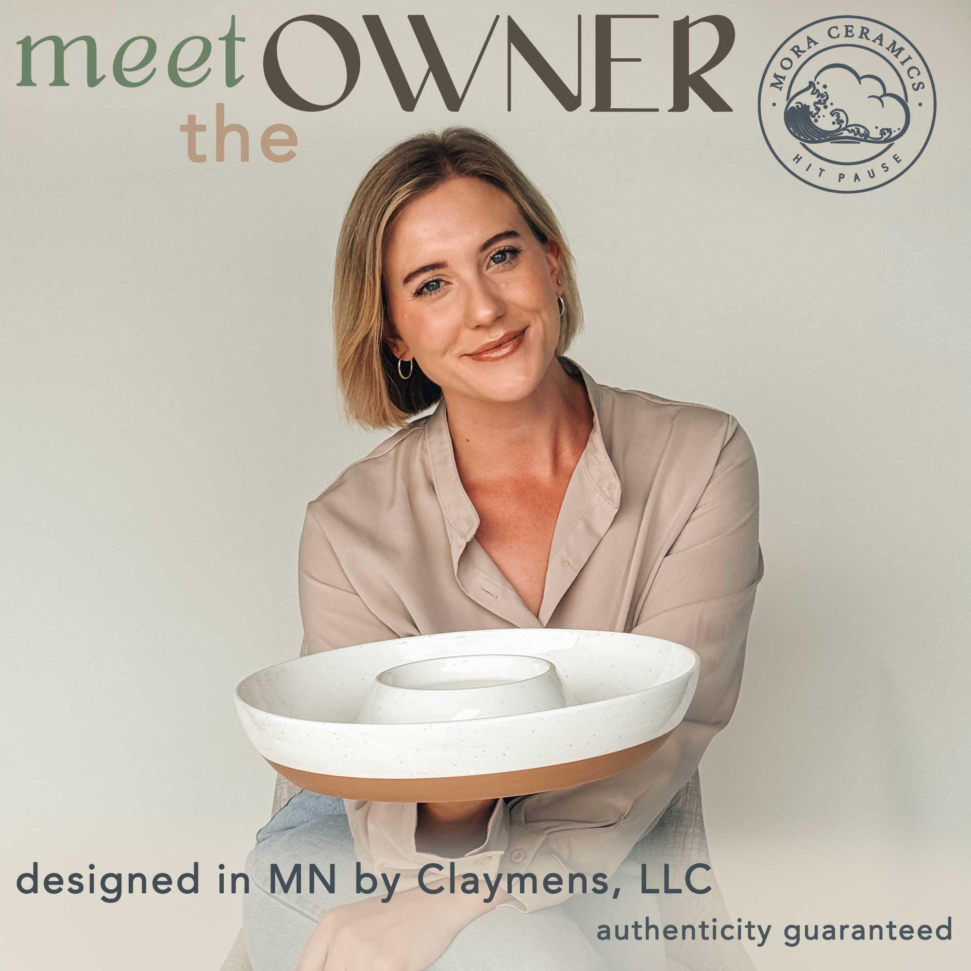 MORA modern hostess tray ready for chips, salsa, veggies, and fruit platters.