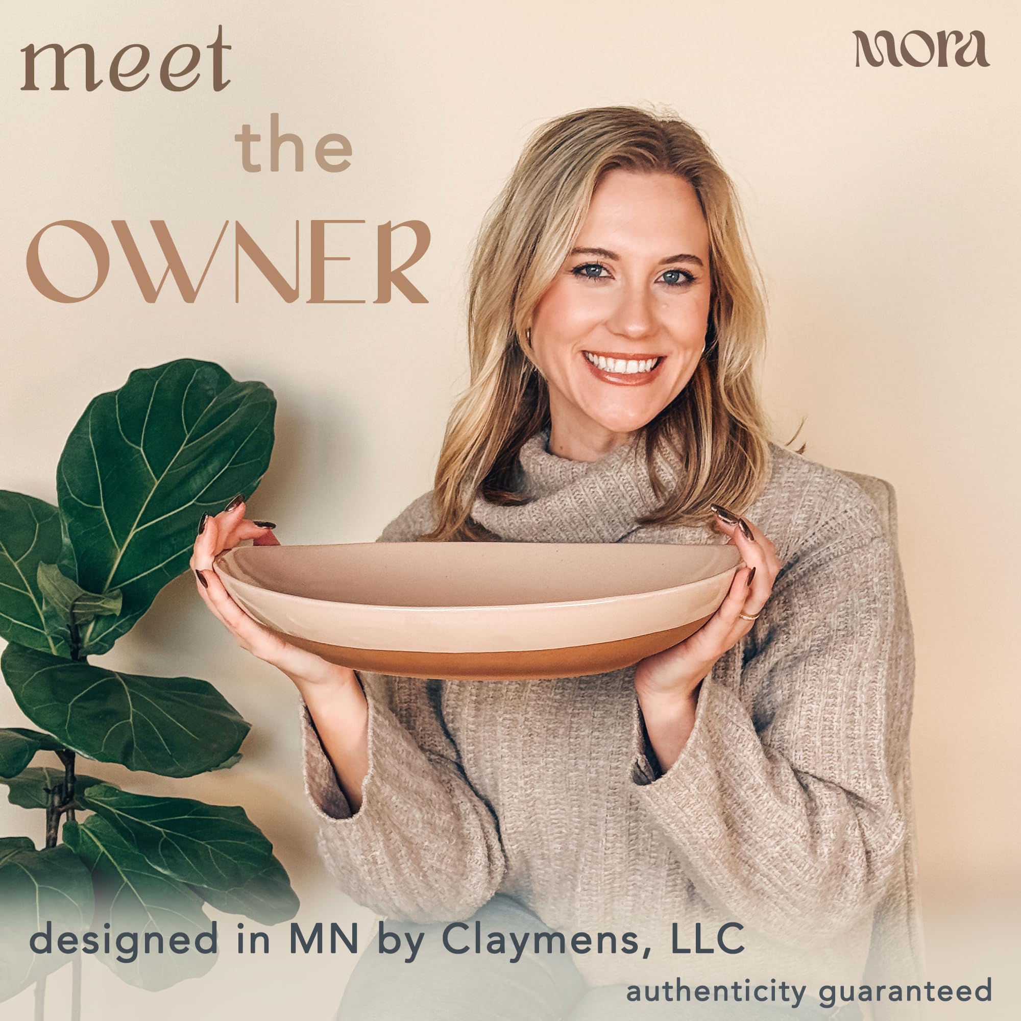 MORA serving bowls displayed with fruit, ideal for seasonal salads and shared feasts