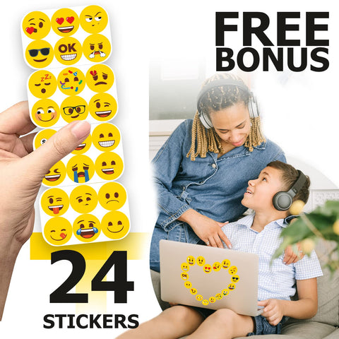MORCART emoji magnets on fridge add colorful, cheerful decor.