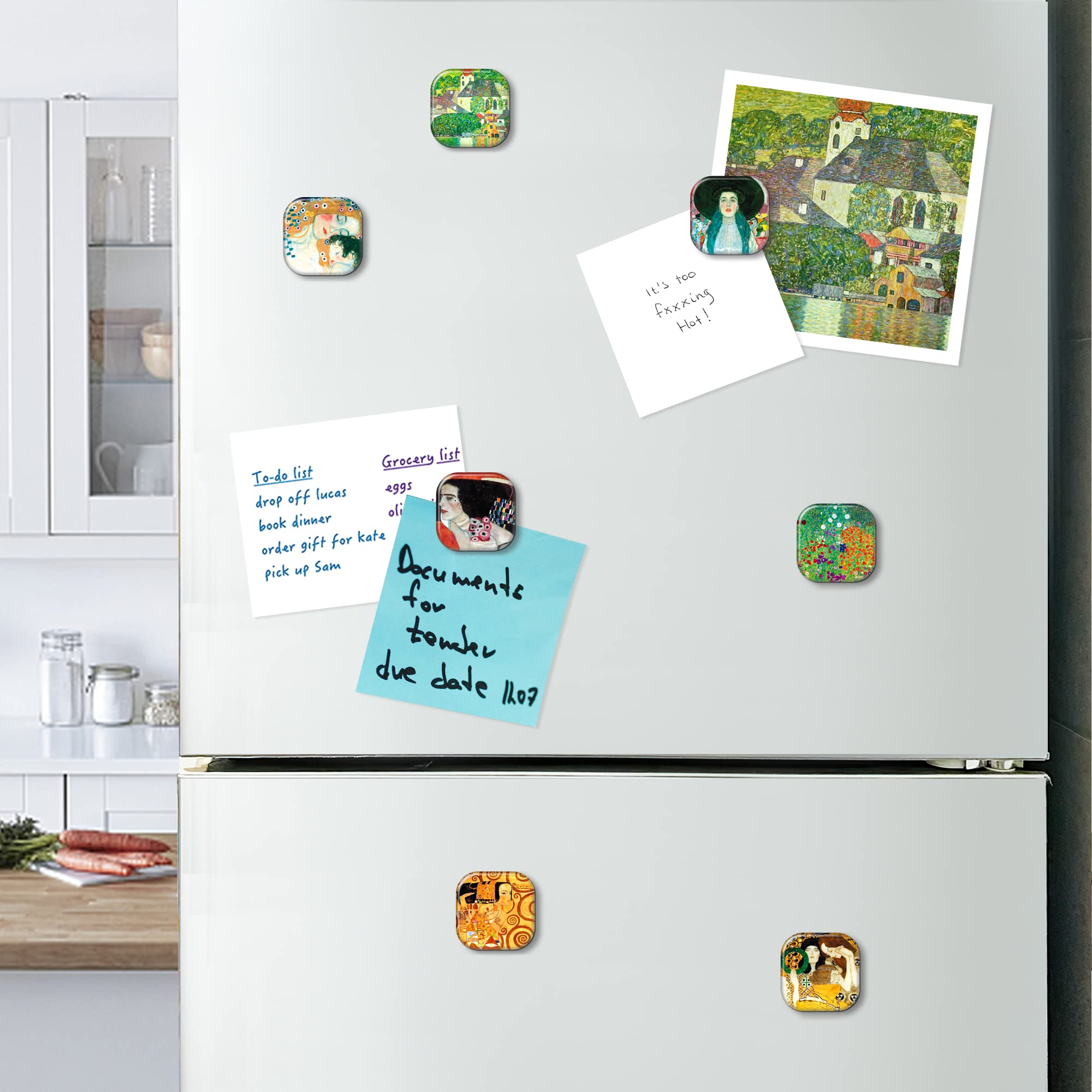 MORCART Klimt magnets show 30 patterns for lockers and boards