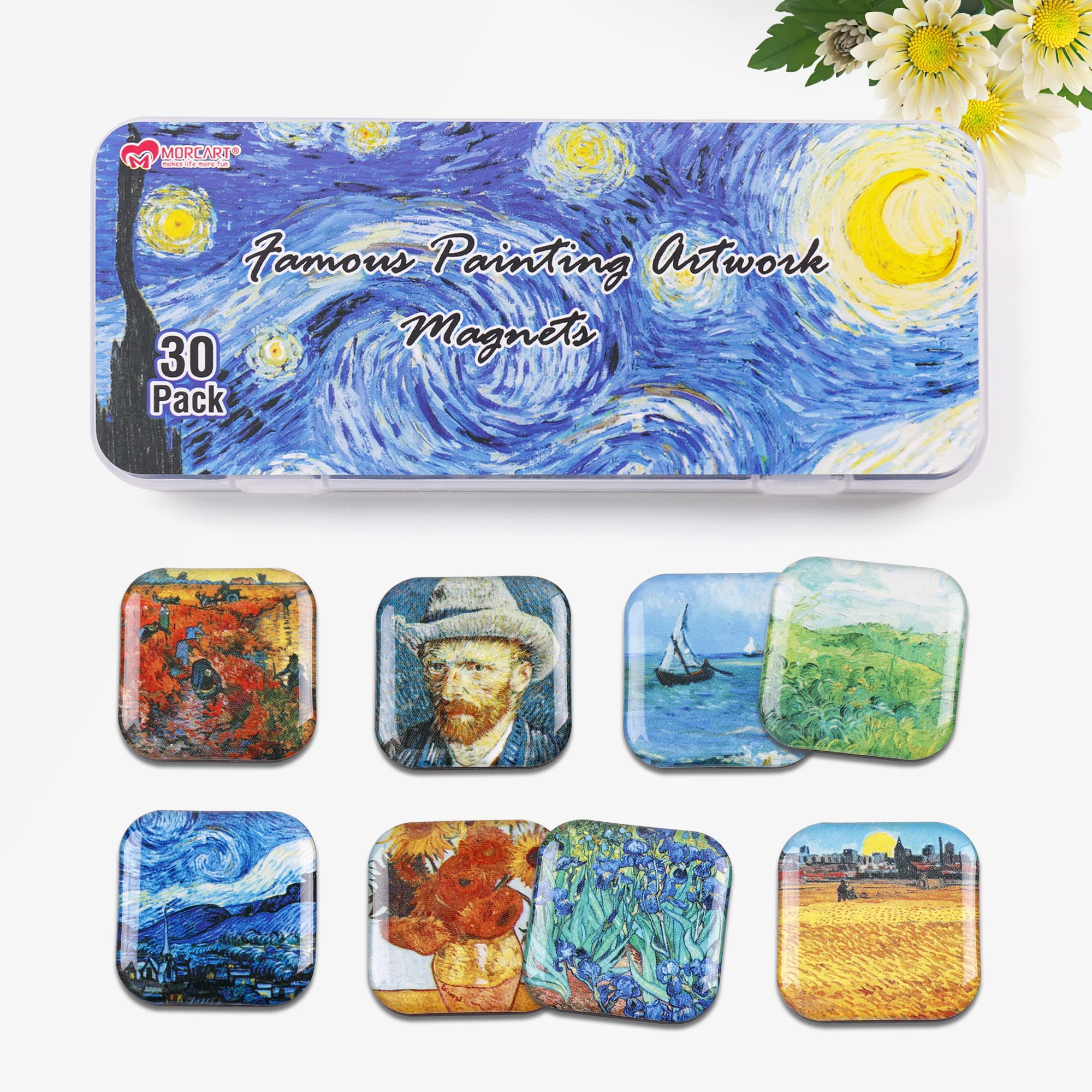 MORCART Van Gogh magnets protect surfaces with soft magnetic backing