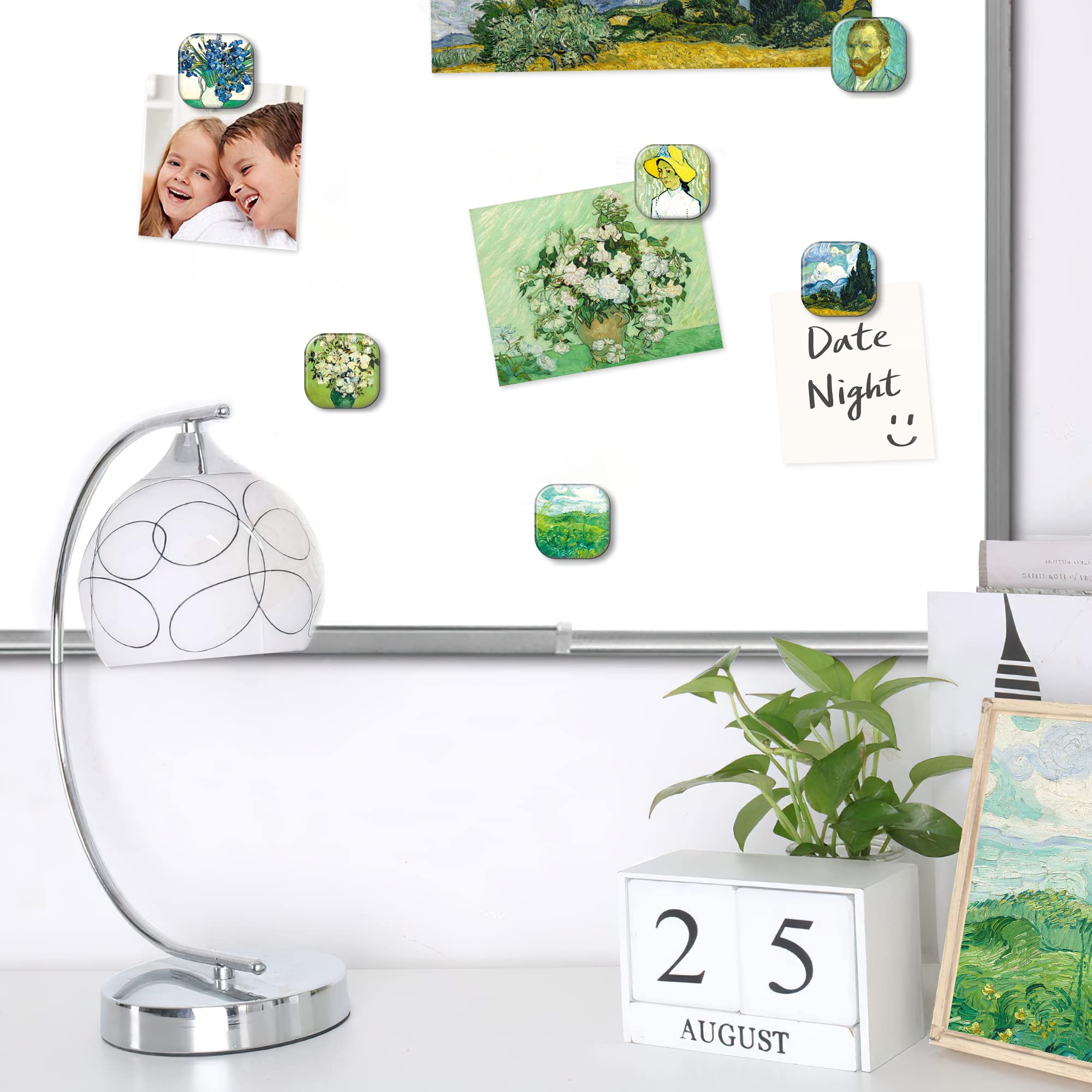 MORCART Van Gogh magnets showcase art with a glass-like resin finish