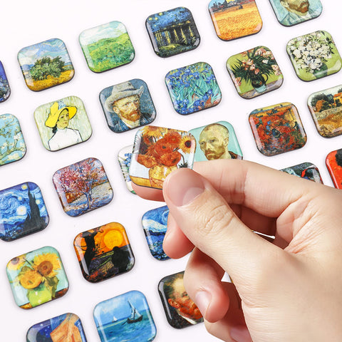 MORCART Van Gogh magnets ideal for home, classroom, or office decor