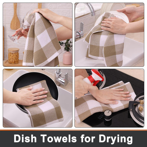 Mordimy towels drying dishes and glassware with high absorbency.